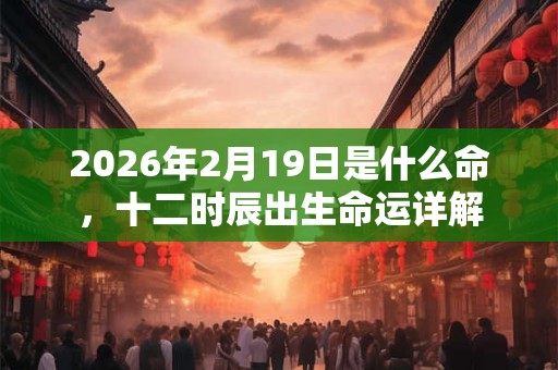 2026年2月19日是什么命,十二时辰出生命运详解 2026年2月19日是什么命,十二时辰出生命运详解