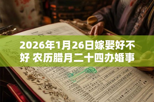 2026年1月26日嫁娶好不好 农历腊月二十四办婚事好吗 2026年1月26日嫁娶好不好 农历腊月二十四办婚事好吗