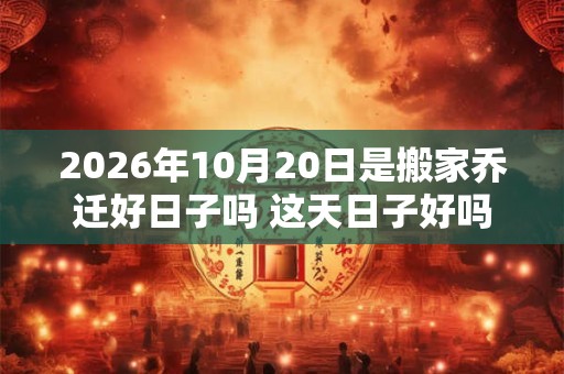 2026年10月20日是搬家乔迁好日子吗 这天日子好吗 2026年10月20日是搬家乔迁好日子吗 这天日子好吗