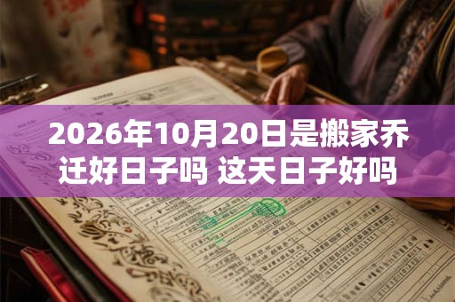 2026年10月20日是搬家乔迁好日子吗 这天日子好吗