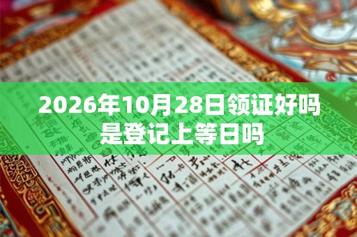 2026年10月28日领证好吗 是登记上等日吗 2026年10月28日领证好吗 是登记上等日吗