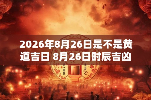 2026年8月26日是不是黄道吉日 8月26日时辰吉凶 2026年8月26日是不是黄道吉日 8月26日时辰吉凶