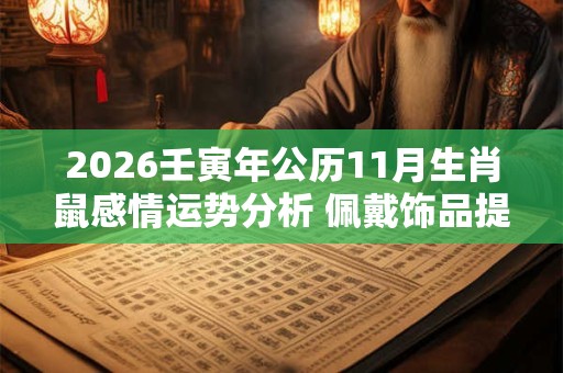 2026壬寅年公历11月生肖鼠感情运势分析 佩戴饰品提升运势 2026壬寅年公历11月生肖鼠感情运势分析 佩戴饰品提升运势