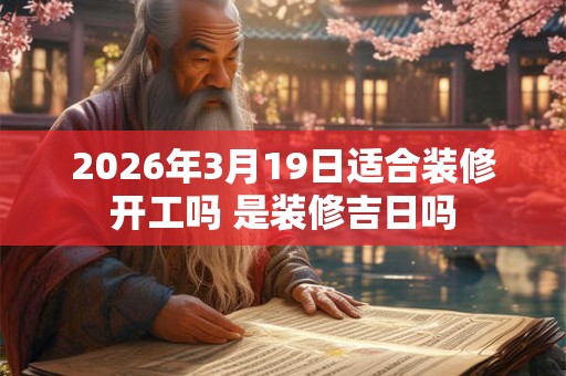 2026年3月19日适合装修开工吗 是装修吉日吗 2026年3月19日适合装修开工吗 是装修吉日吗