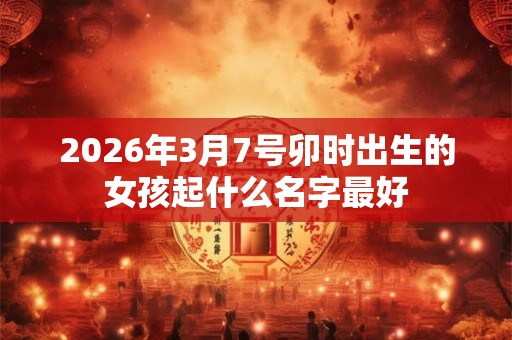 2026年3月7号卯时出生的女孩起什么名字最好 2026年3月7号卯时出生的女孩起什么名字最好