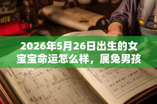 2026年5月26日出生的女宝宝命运怎么样，属兔男孩八字五行命运