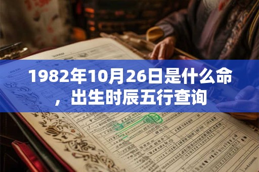 1982年10月26日是什么命,出生时辰五行查询 1982年10月26日是什么命,出生时辰五行查询