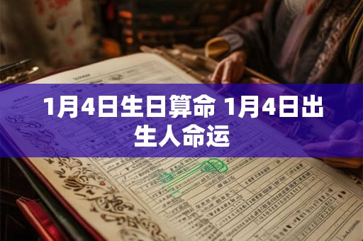 1月4日生日算命 1月4日出生人命运 1月4日生日算命 1月4日出生人命运