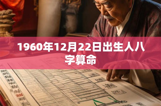 1960年12月22日出生人八字算命 1960年12月22日出生人八字算命