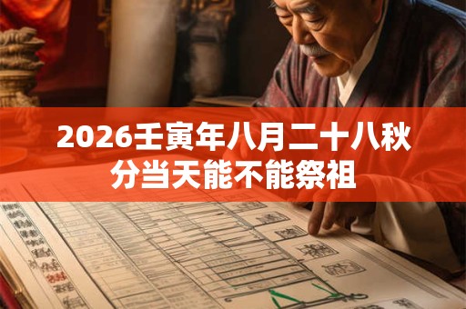 2026壬寅年八月二十八秋分当天能不能祭祖 2026壬寅年八月二十八秋分当天能不能祭祖