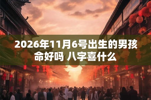 2026年11月6号出生的男孩命好吗 八字喜什么 2026年11月6号出生的男孩命好吗 八字喜什么