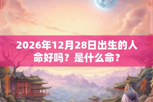 2026年12月28日出生的人命好吗?是什么命? 2026年12月28日出生的人命好吗?是什么命?