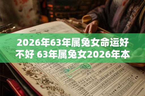 2026年63年属兔女命运好不好 63年属兔女2026年本命年运势