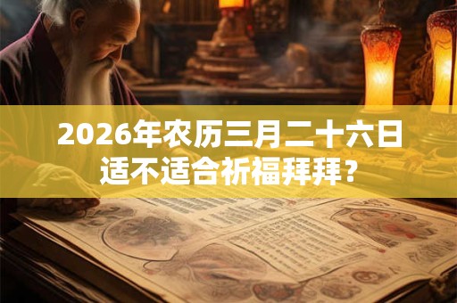 2026年农历三月二十六日适不适合祈福拜拜? 2026年农历三月二十六日适不适合祈福拜拜?