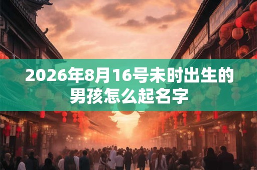 2026年8月16号未时出生的男孩怎么起名字 2026年8月16号未时出生的男孩怎么起名字