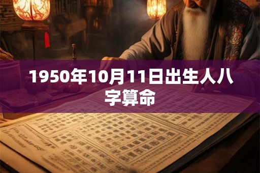 1950年10月11日出生人八字算命 1950年10月11日出生人八字算命