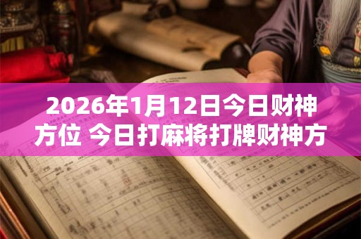 2026年1月12日今日财神方位 今日打麻将打牌财神方位! 2026年1月12日今日财神方位 今日打麻将打牌财神方位!