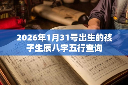 2026年1月31号出生的孩子生辰八字五行查询 2026年1月31号出生的孩子生辰八字五行查询