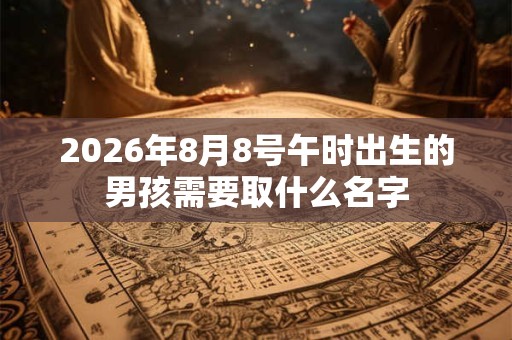 2026年8月8号午时出生的男孩需要取什么名字