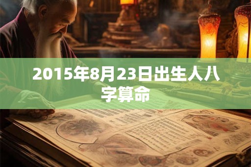 2015年8月23日出生人八字算命 2015年8月23日出生人八字算命