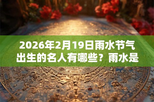 2026年2月19日雨水节气出生的名人有哪些？雨水是哪个季节的节气