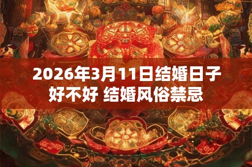 2026年3月11日结婚日子好不好 结婚风俗禁忌