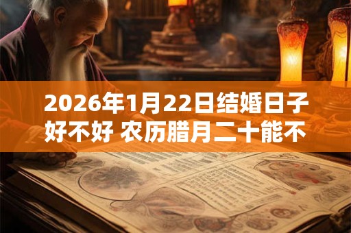 2026年1月22日结婚日子好不好 农历腊月二十能不能办酒席 2026年1月22日结婚日子好不好 农历腊月二十能不能办酒席