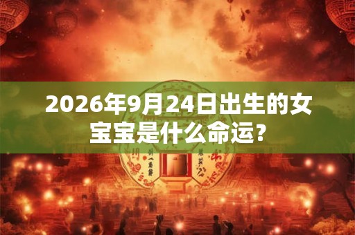 2026年9月24日出生的女宝宝是什么命运? 2026年9月24日出生的女宝宝是什么命运?
