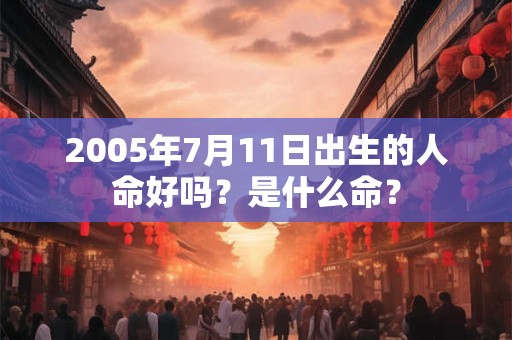 2005年7月11日出生的人命好吗？是什么命？