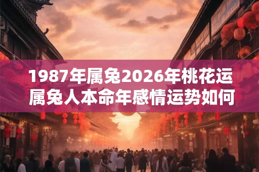 1987年属兔2026年桃花运 属兔人本命年感情运势如何 1987年属兔2026年桃花运 属兔人本命年感情运势如何