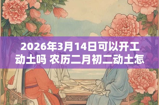 2026年3月14日可以开工动土吗 农历二月初二动土怎么样