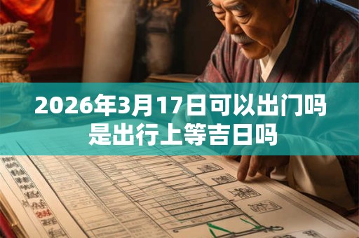 2026年3月17日可以出门吗 是出行上等吉日吗