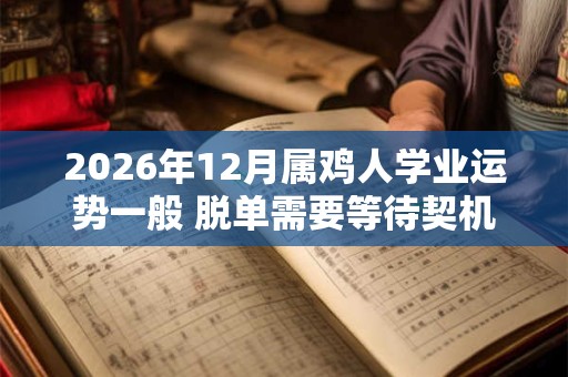 2026年12月属鸡人学业运势一般 脱单需要等待契机 2026年12月属鸡人学业运势一般 脱单需要等待契机
