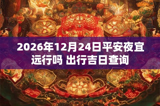 2026年12月24日平安夜宜远行吗 出行吉日查询 2026年12月24日平安夜宜远行吗 出行吉日查询