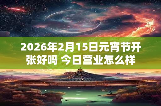 2026年2月15日元宵节开张好吗 今日营业怎么样 2026年2月15日元宵节开张好吗 今日营业怎么样
