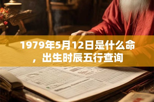 1979年5月12日是什么命，出生时辰五行查询