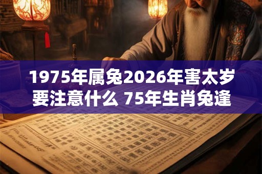 1975年属兔2026年害太岁要注意什么 75年生肖兔逢龙年运气如何 1975年属兔2026年害太岁要注意什么 75年生肖兔逢龙年运气如何