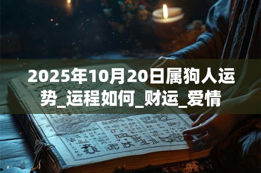 2025年10月20日属狗人运势_运程如何_财运_爱情