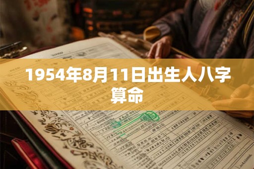 1954年8月11日出生人八字算命 1954年8月11日出生人八字算命