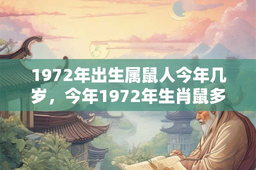 1972年出生属鼠人今年几岁，今年1972年生肖鼠多大
