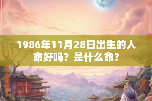 1986年11月28日出生的人命好吗?是什么命? 1986年11月28日出生的人命好吗?是什么命?