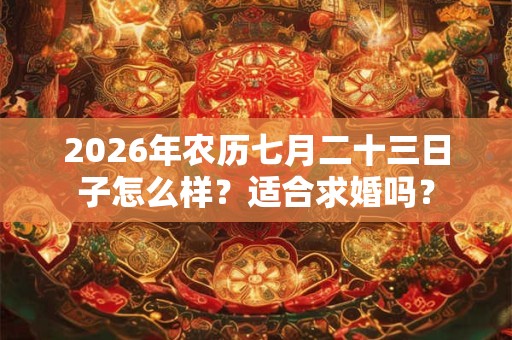 2026年农历七月二十三日子怎么样?适合求婚吗? 2026年农历七月二十三日子怎么样?适合求婚吗?