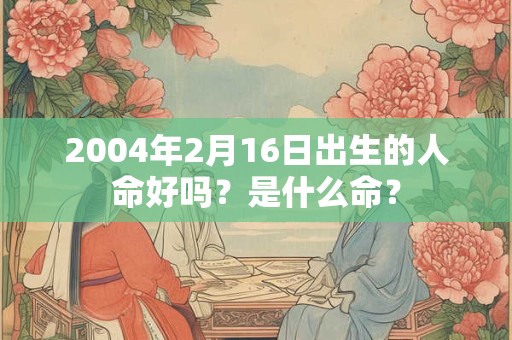 2004年2月16日出生的人命好吗?是什么命? 2004年2月16日出生的人命好吗?是什么命?