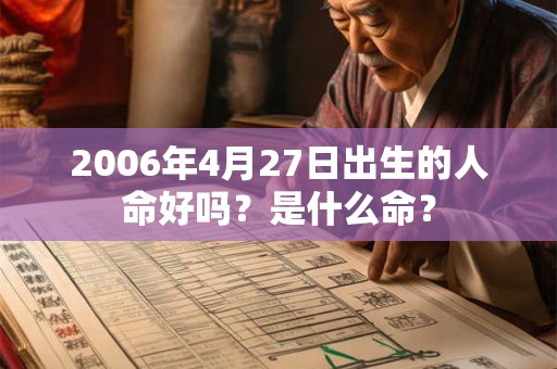 2006年4月27日出生的人命好吗?是什么命? 2006年4月27日出生的人命好吗?是什么命?