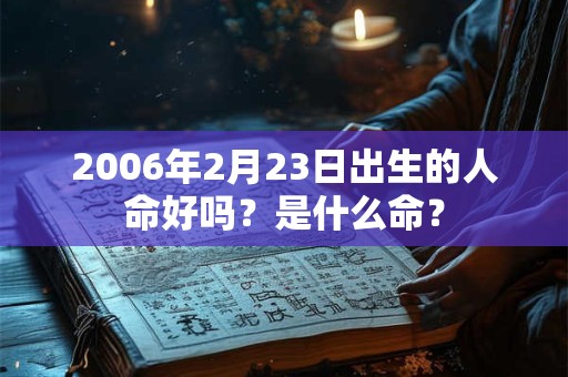 2006年2月23日出生的人命好吗？是什么命？