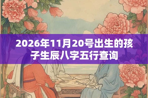2026年11月20号出生的孩子生辰八字五行查询