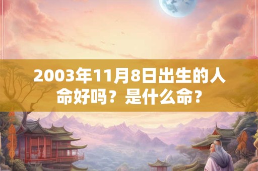 2003年11月8日出生的人命好吗?是什么命? 2003年11月8日出生的人命好吗?是什么命?