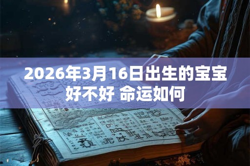 2026年3月16日出生的宝宝好不好 命运如何