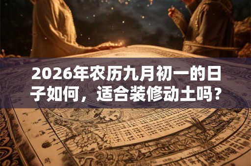 2026年农历九月初一的日子如何，适合装修动土吗？