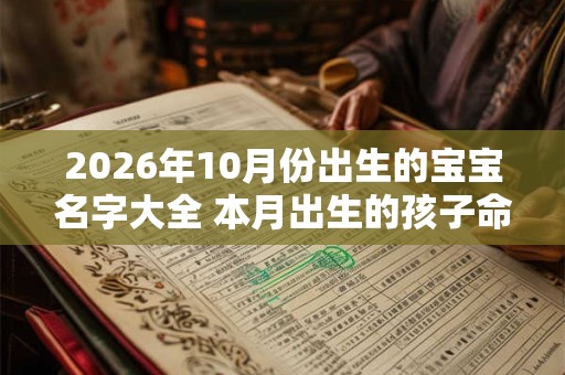2026年10月份出生的宝宝名字大全 本月出生的孩子命好吗